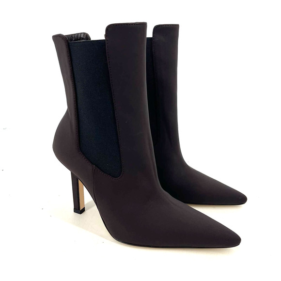 Good American High Kickstand Suede Bootie Size 8.5 Chocolate Brown GA118N-X - Picture 3 of 9